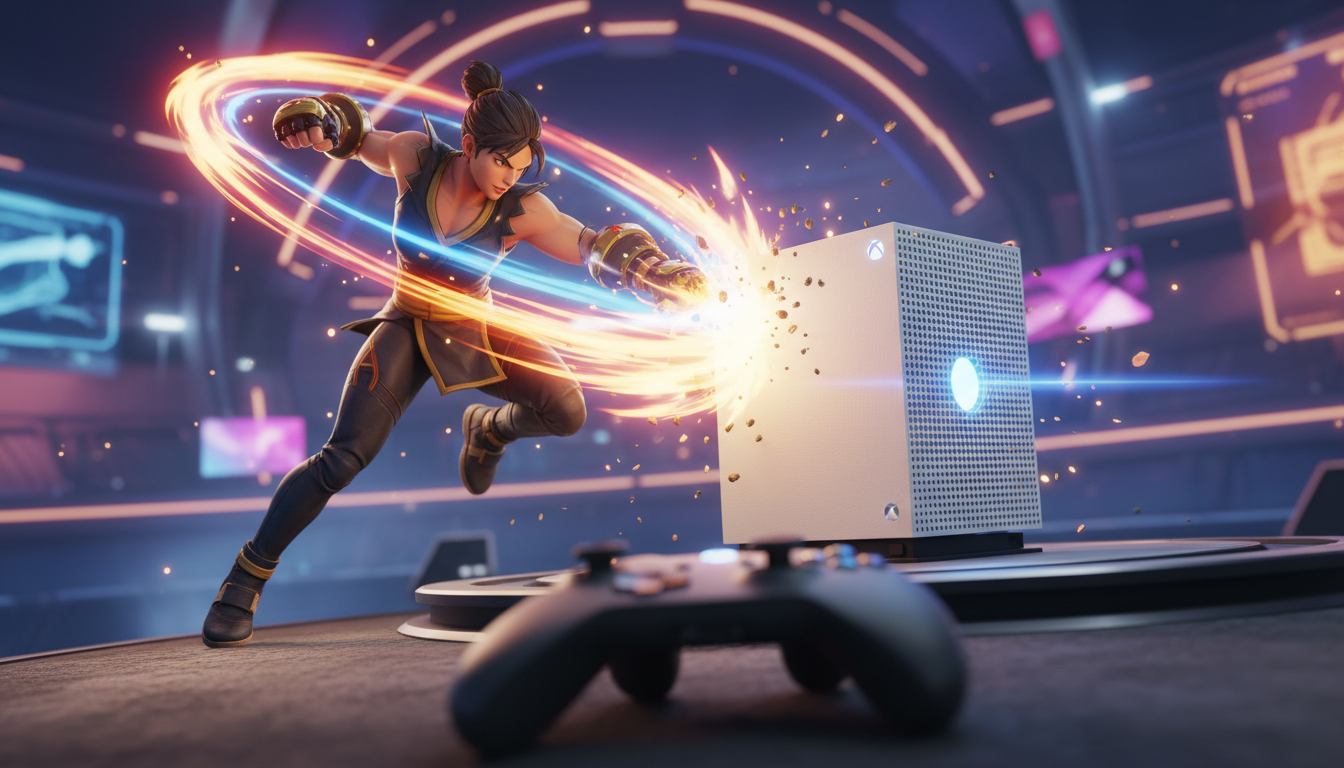 Gameplay de DNF Duel no Xbox Series S com personagem usando habilidade especial