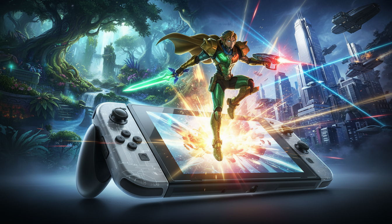 Nintendo Switch 2, jogos de ação e aventura, Link, Samus Aran, futuro dos games, exploração épica