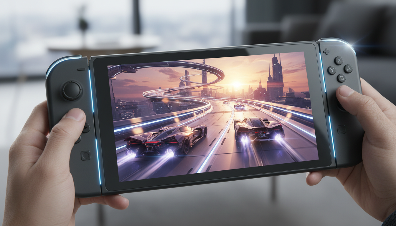 Nintendo Switch 2, jogos de corrida, gráficos avançados, console portátil, nova geração de games