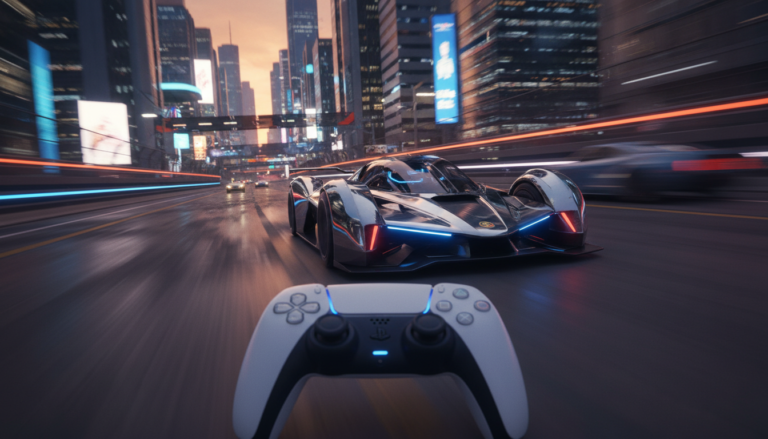 Desempenho de GRID Legends no PS5, carro de corrida, gráficos 4K, DualSense