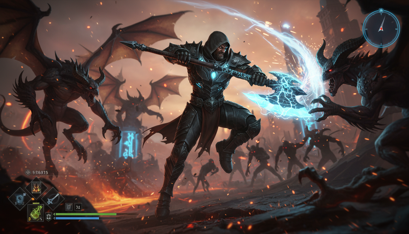 Combate brutal em RPG Hack and Slash no PS5 com gráficos de nova geração.