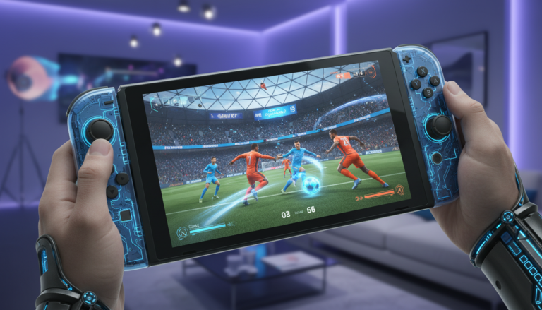 Nintendo Switch 2, jogos de esportes 2026, gráficos realistas, nova geração, console de videogame, futebol virtual, corrida, basquete