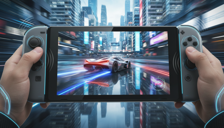 Jogo de corrida no Nintendo Switch 2 com Ray Tracing