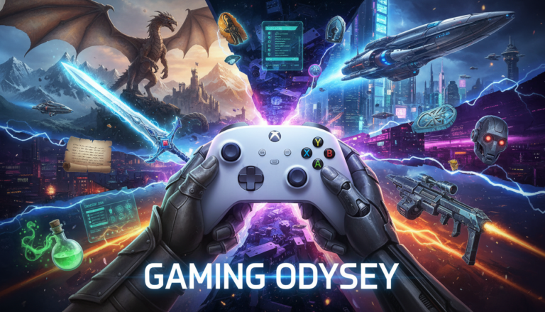 Coleção de RPGs 2026 Xbox Series S, controle Xbox, jogos de fantasia, jogos de ficção científica, expectativas de jogos, próximos lançamentos, aventura épica.