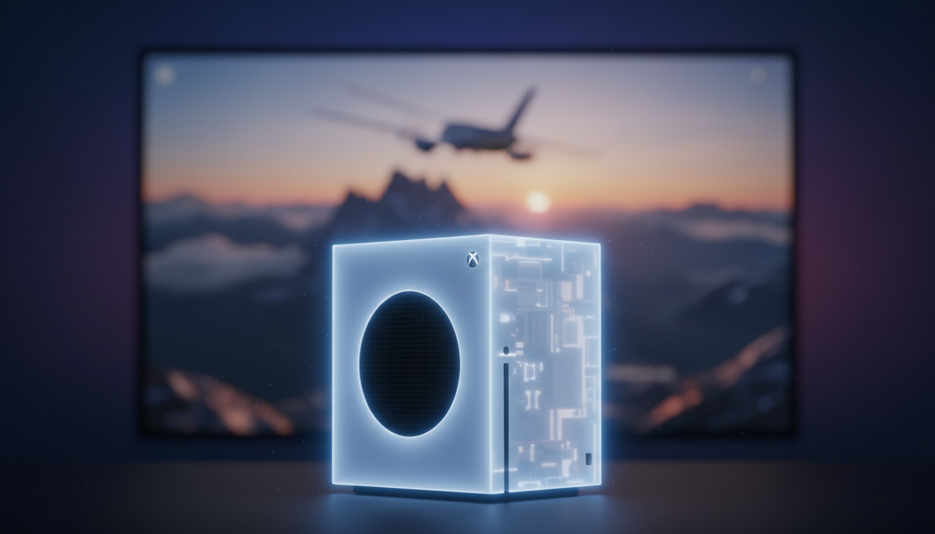 Xbox Series S rodando um simulador de voo com gráficos impressionantes