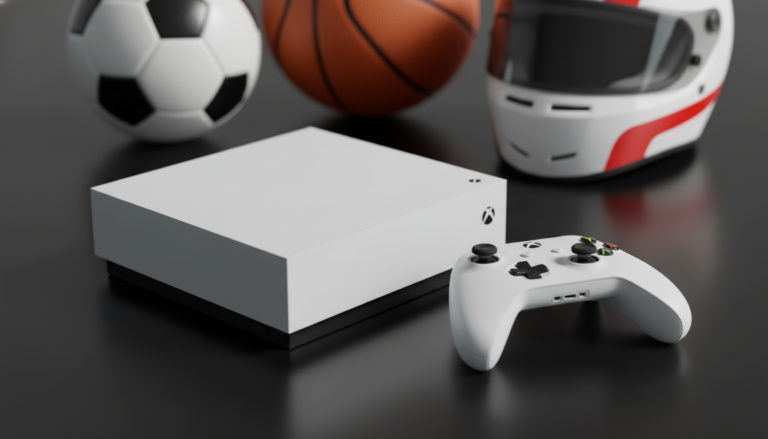 Xbox Series S branco, controle Xbox, jogos de esportes, otimização, performance de console