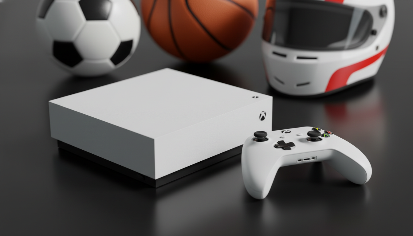 Xbox Series S branco, controle Xbox, jogos de esportes, otimização, performance de console