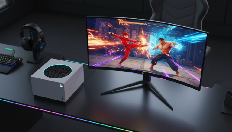 Xbox Series S, jogos de luta, 1440p, 120fps, performance, gaming, console, monitor
