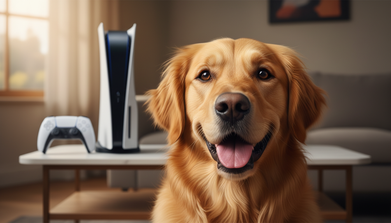 Golden Retriever explorando, jogo Dog's Life PS5, simulação de vida canina, avaliação de Dog's Life, cachorro brincando