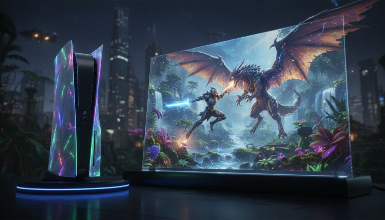 PlayStation 5, Jogos de Ação e Aventura 2026, gráficos fotorrealistas, tecnologia de jogos, revolução narrativa, console PS5