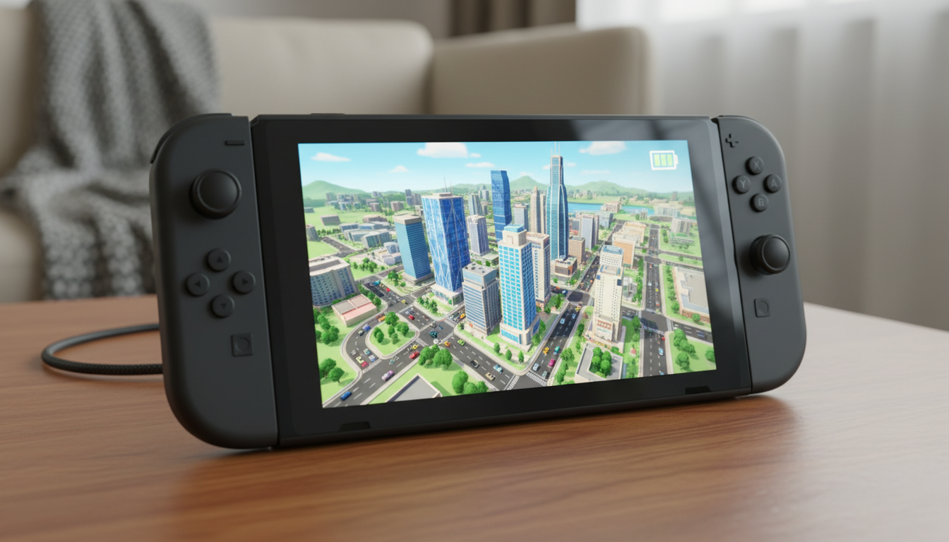 Nintendo Switch 2, desempenho, bateria, jogos de simulação, Cities Skylines 2, Stardew Valley, performance portátil, console