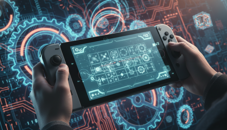 Pessoas jogando Puzzles do Switch 2, console Nintendo Switch 2, jogo de quebra-cabeça, inovação em games