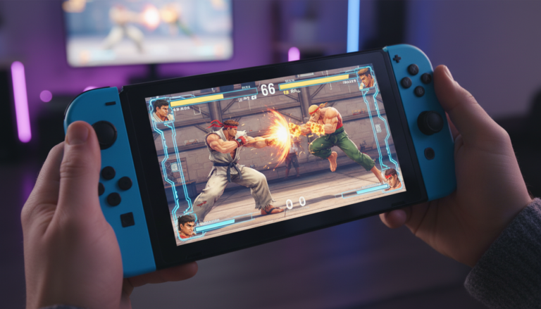 Gameplay de Street Fighter 6 no Nintendo Switch 2 com Ryu e Luke