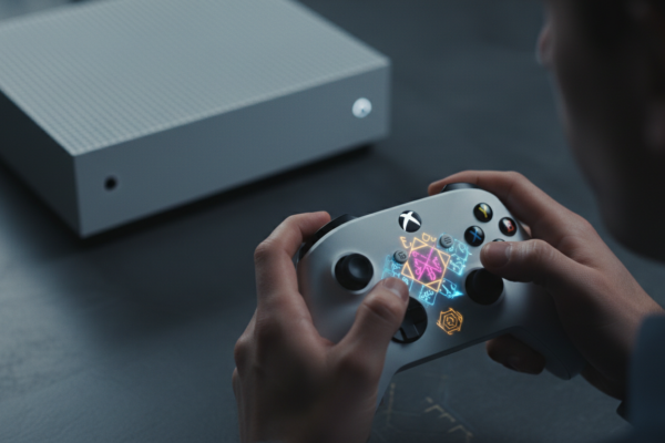 Xbox Series S rodando jogo de puzzle com gráficos aprimorados
