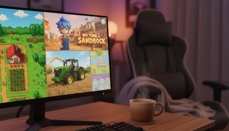 Jogos de Fazenda PC 2024, Stardew Valley, Farming Simulator 22, My Time at Sandrock, simulação agrícola, melhores jogos de fazenda