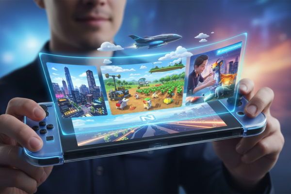 Nintendo Switch 2, jogos de simulação, console portátil, futuro dos games, 2026