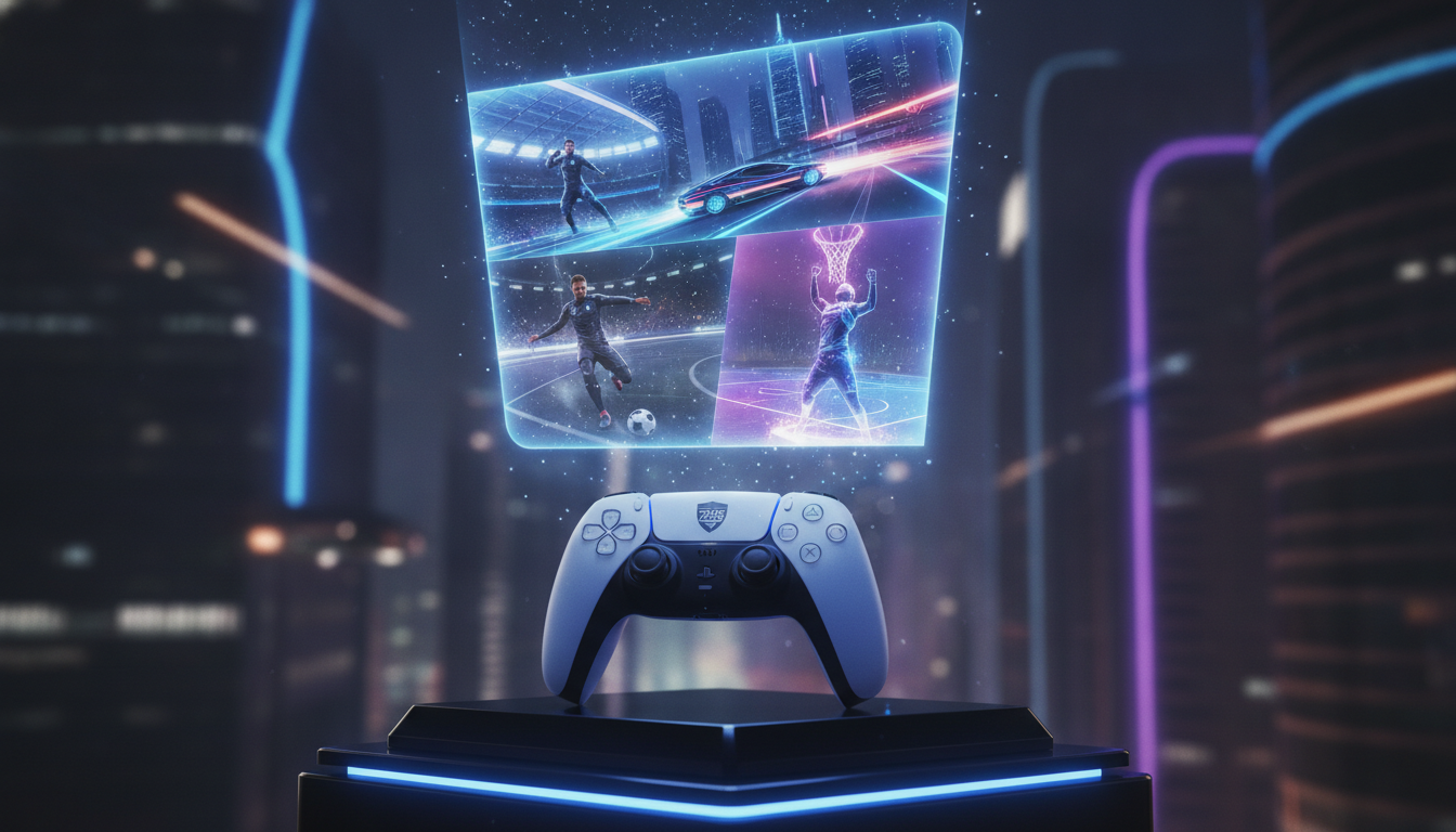 DualSense PS5 com jogos esportivos 2026, gráficos realistas, ray tracing, lançamentos, experiência imersiva